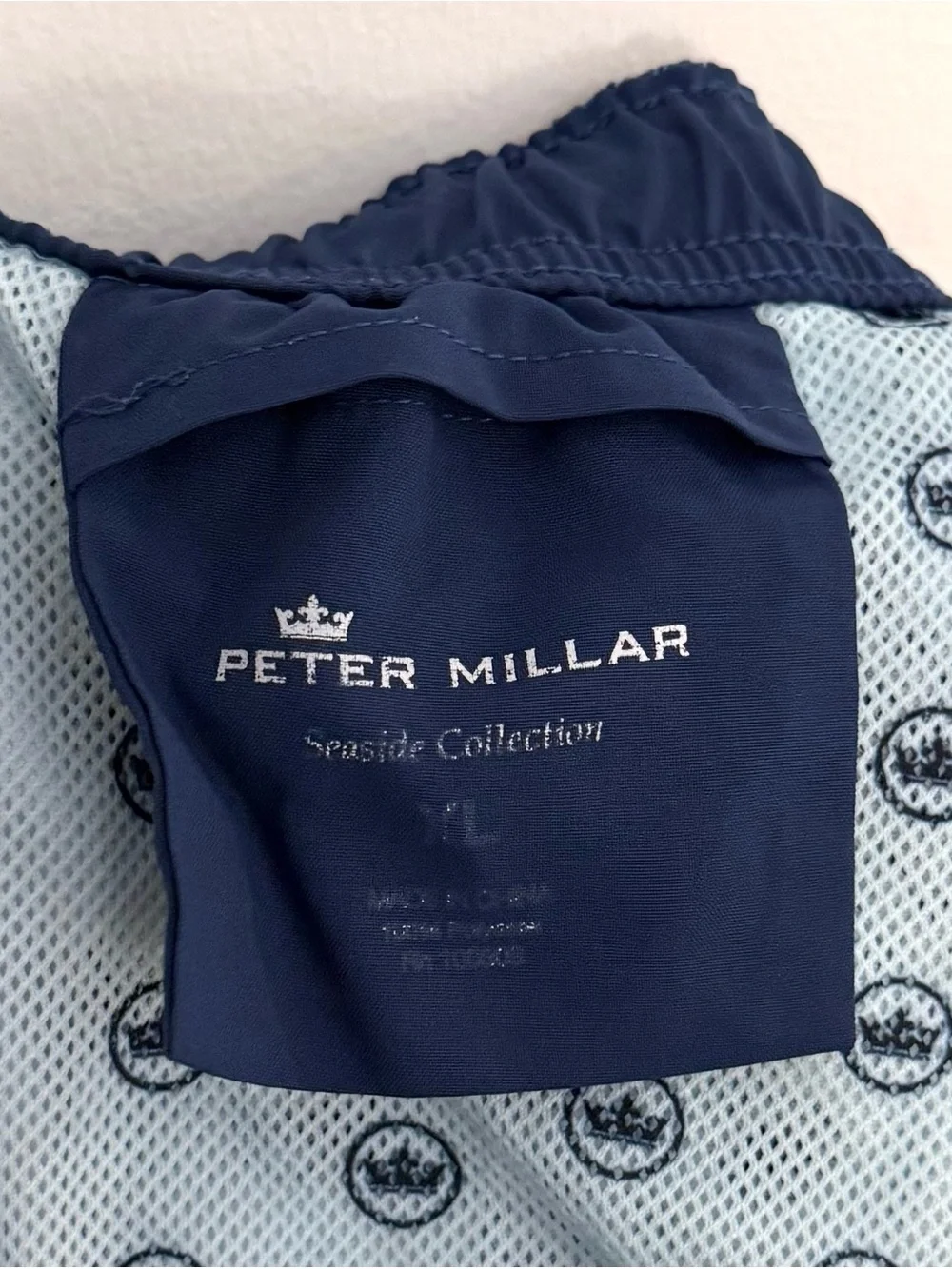 Peter Millar Seaside Collection Drawstring Striped Swim Trunks